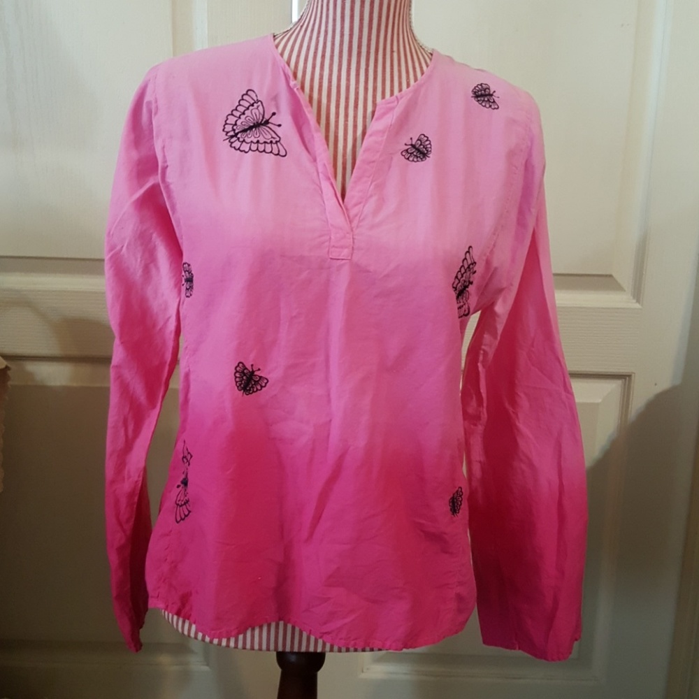 Bill Blass Top/Shirt/Blouse. Pink Ombre. Sz Sm.